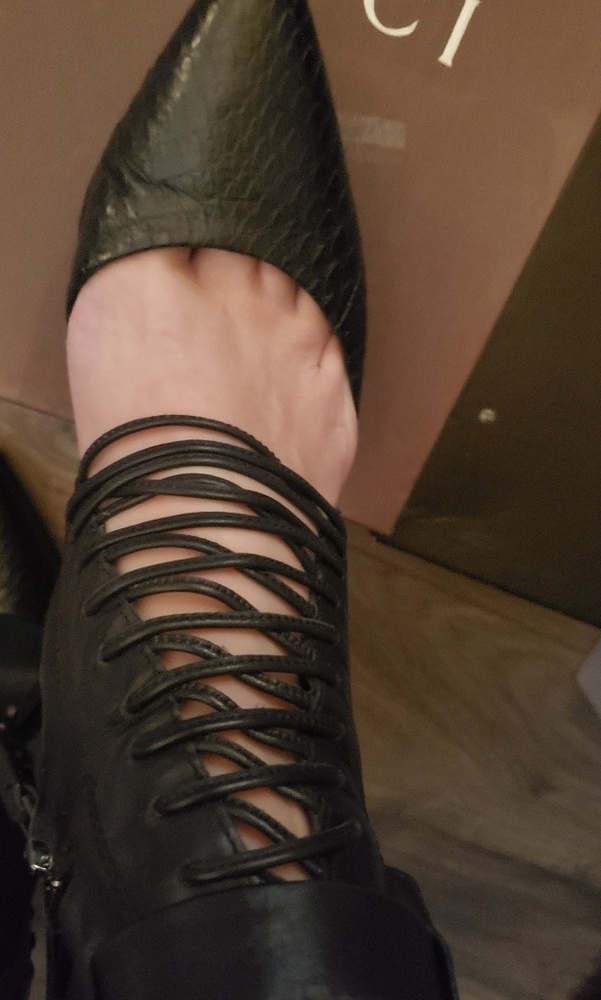 Dolce Vita Black, So Sexy, strappy shoe/boots.